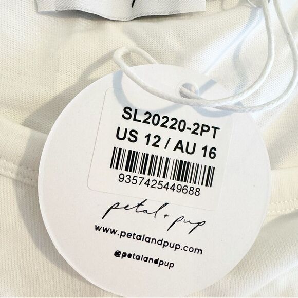 NWT Petal & Pup Omri Crop Top Shoulder Pads in White Size 12 - Picture 10 of 10